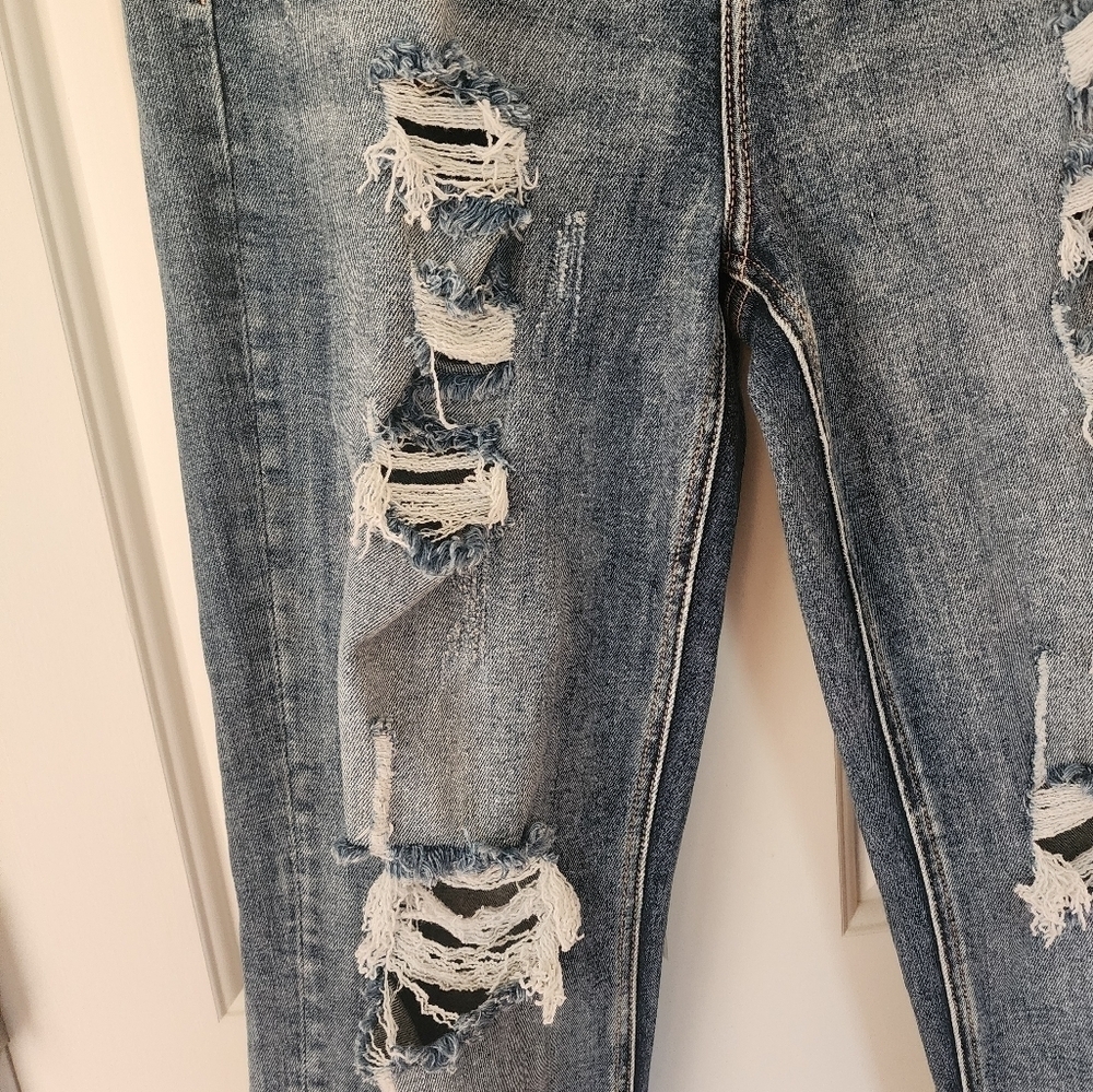 Risen high rise distressed girlfriend jeans  size 9/29 - Picture 4 of 14